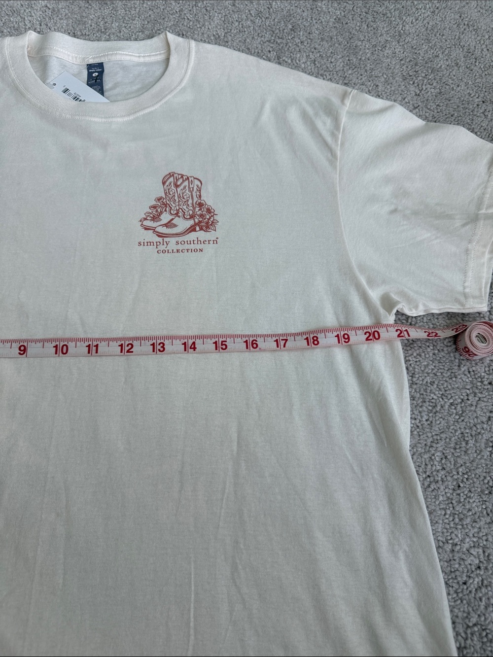 Simply Southern Long Live Cowgirls Born to Be Wild Graphic T-Shirt Cream Size L - Picture 5 of 6